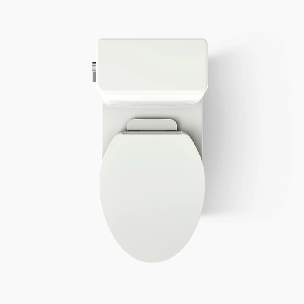 Kohler Reach One-Piece Compact Elongated Toilet With Skirted Trapway, 1.28 GPF Left-Hand Trip Lever
