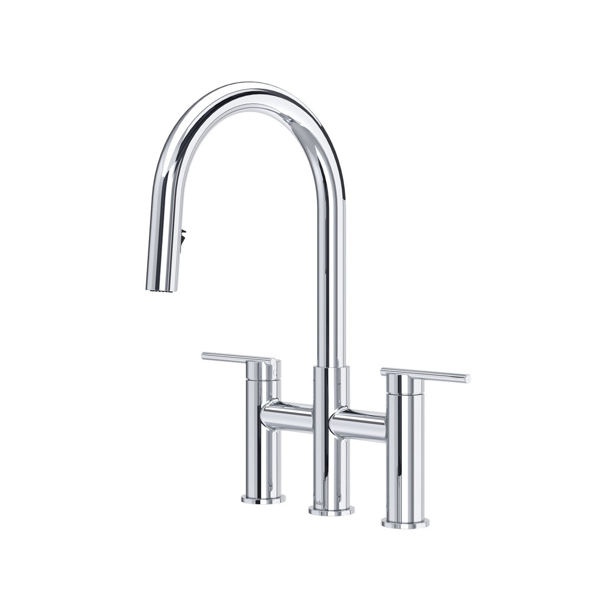 Riobel Lateral Bridge Pull-Down Kitchen Faucet With C-Spout