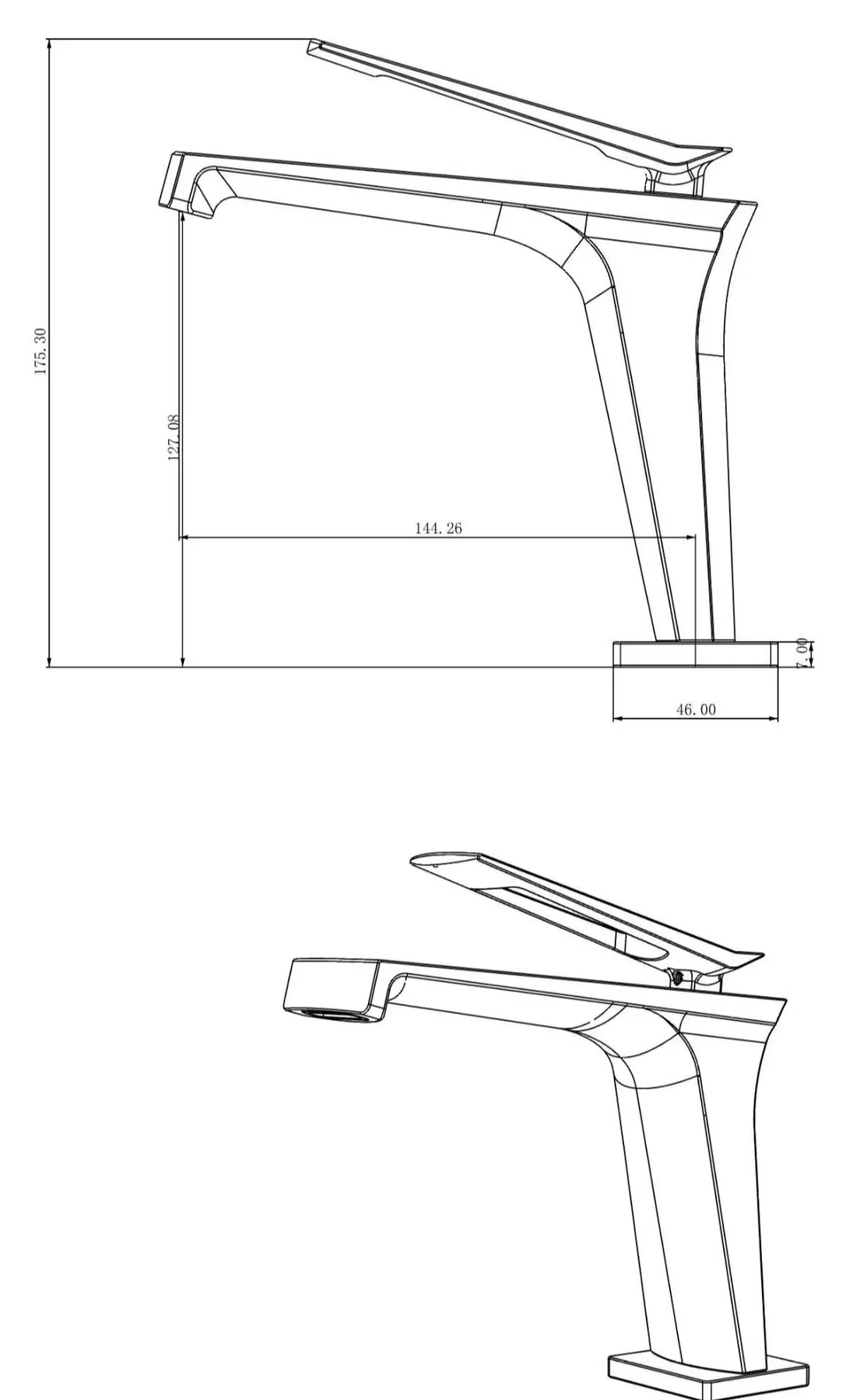 Kodaen Leman Single Hole Bathroom Faucet