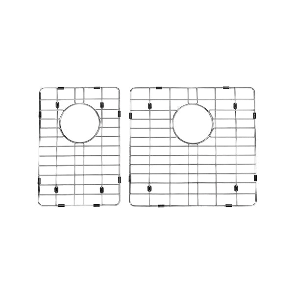 Vogt Leoben Évier de cuisine double en acier inoxydable de calibre 18 à montage sous plan avec grille de fond - KS.2618.L18R-63