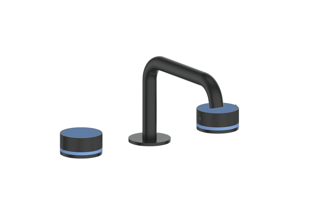 Vogt Mond 8" C.C. Lavatory Faucet With Pop-Up Drain Angular Spout in Black