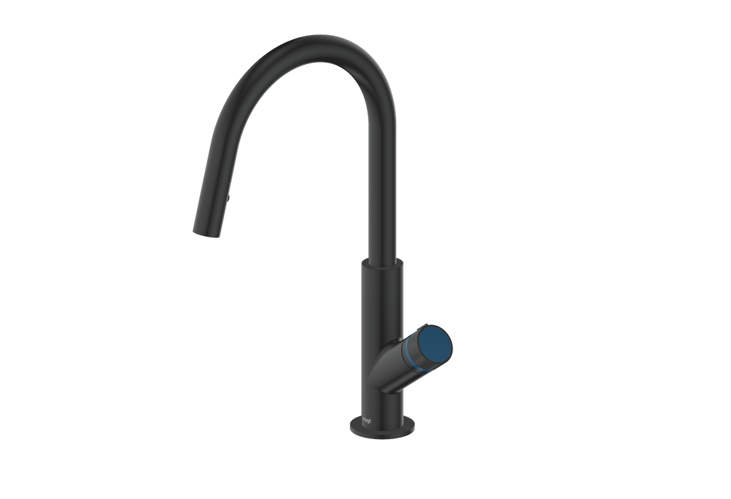 Vogt Mond 16" Kitchen Faucet in Matte Black, KF.16M1.1504.MB