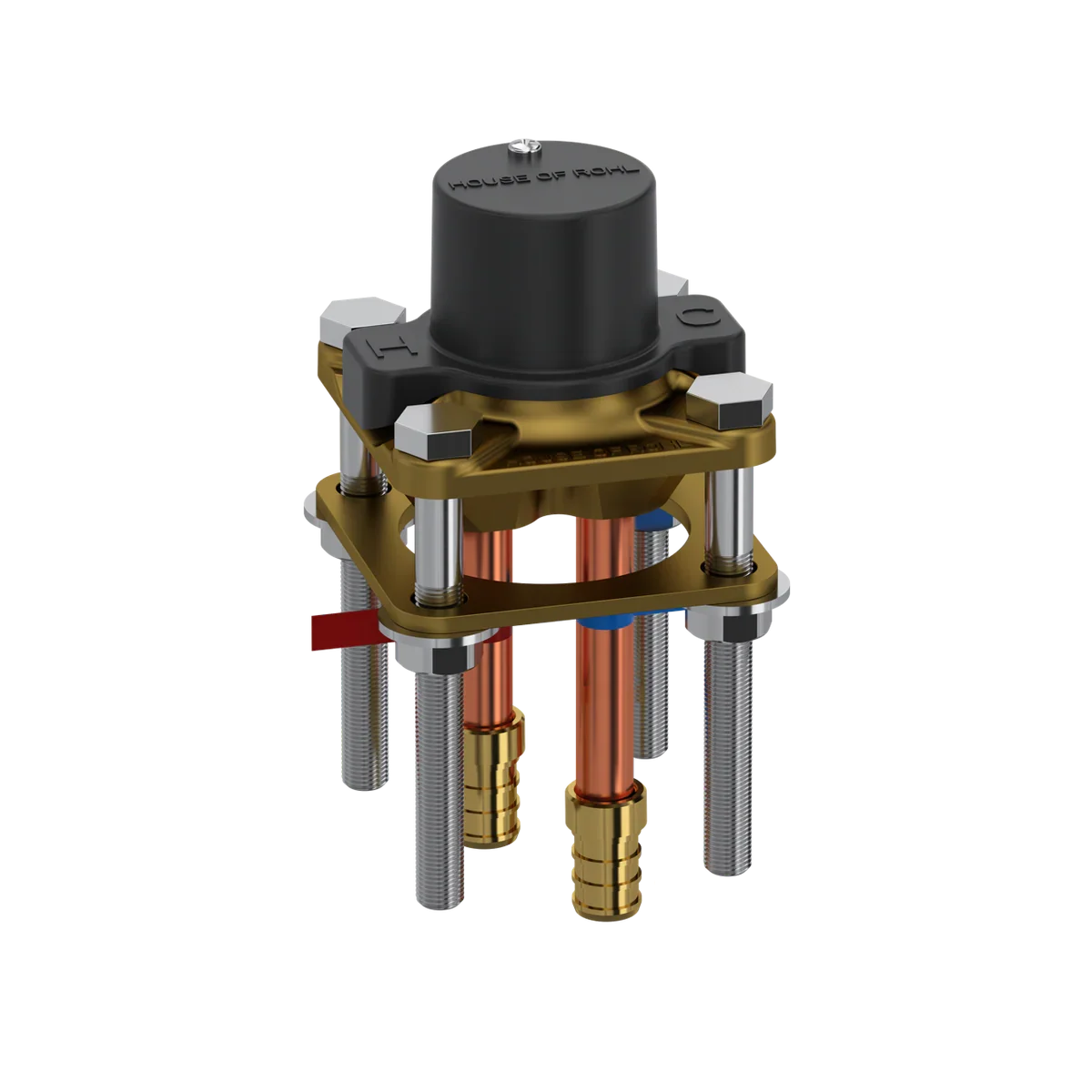 Riobel Floor Mount Tub Filler Rough-in Valve with Service Stops - RHFS-ST