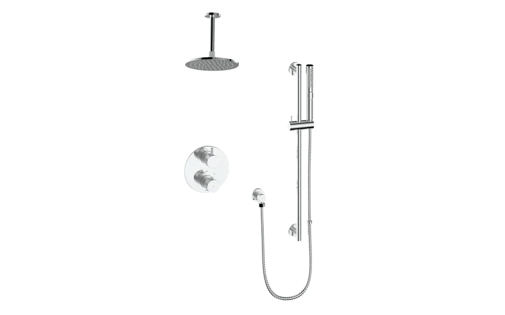 Vogt Drava 2-Way Thermostatic Shower System with Rough-In Valve