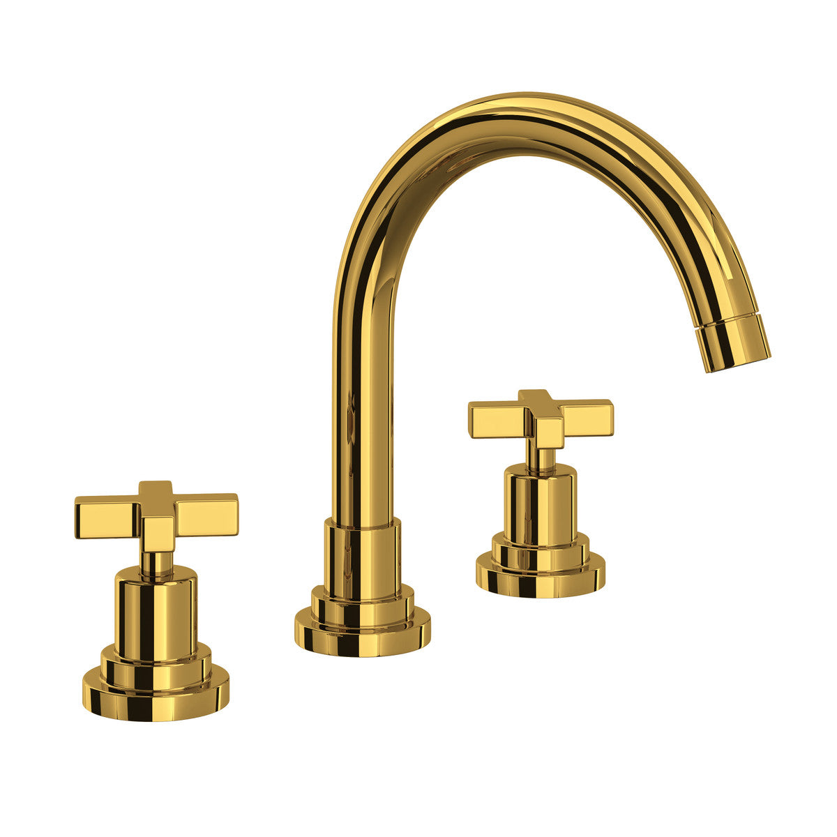 Rohl Lombardia Widespread Lavatory Faucet With C-Spout & Cross Handles - A2228XM-2