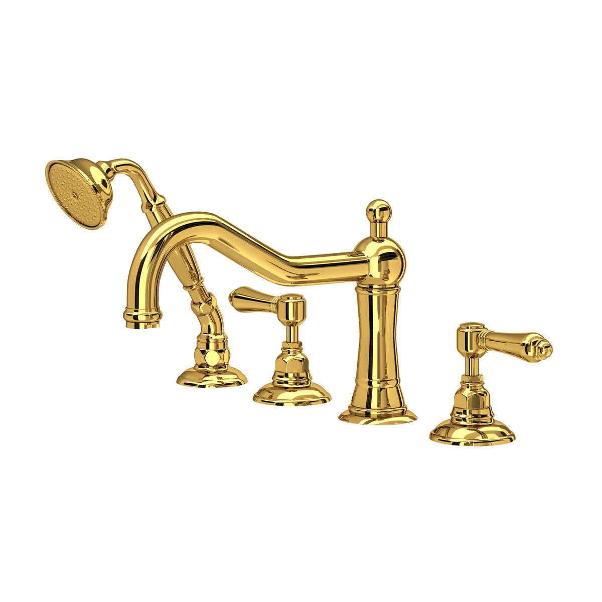 Rohl Acqui 4-Hole Deck Mount Tub Filler Lever Handles - A1404LM
