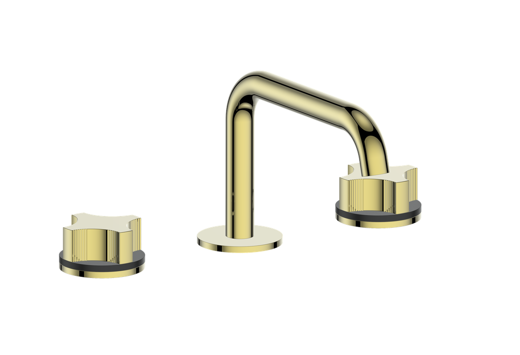 Vogt Mond 8" C.C. Lavatory Faucet With Pop-Up Drain Angular Spout in Gold