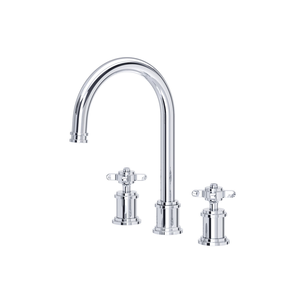 Perrin & Rowe Armstrong Widespread Lavatory Faucet With C-Spout- Cross Handle