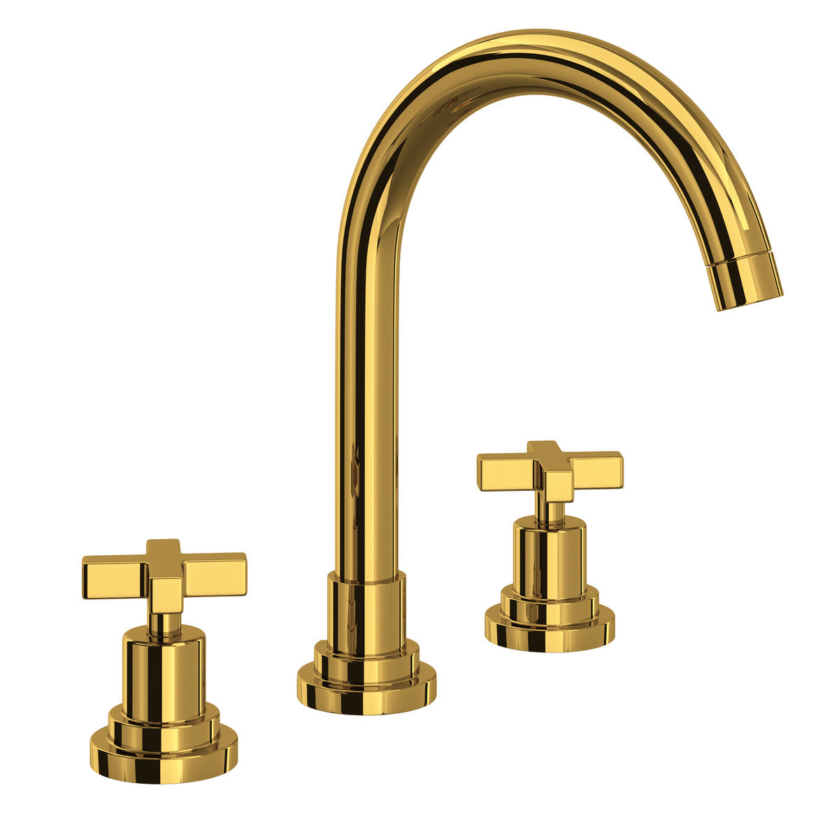 Rohl Lombardia Widespread Lavatory Faucet With C-Spout & Cross Handles - A2208XM-2