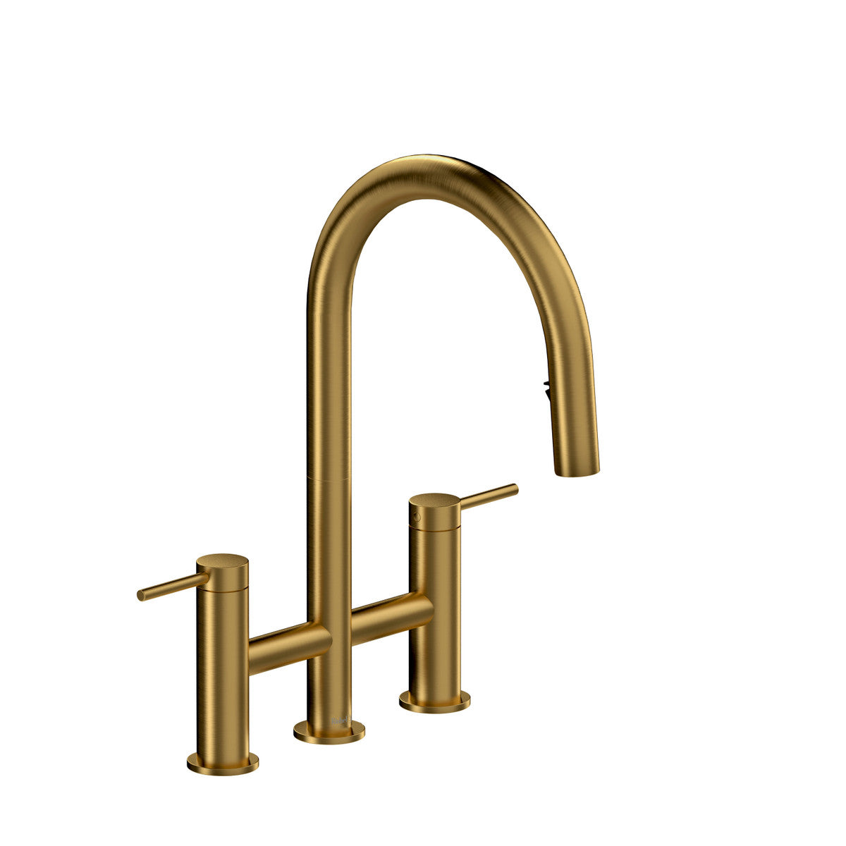 Riobel Azure Bridge Pull-Down Kitchen Faucet With C-Spout Dual Spray 1.5 GPM