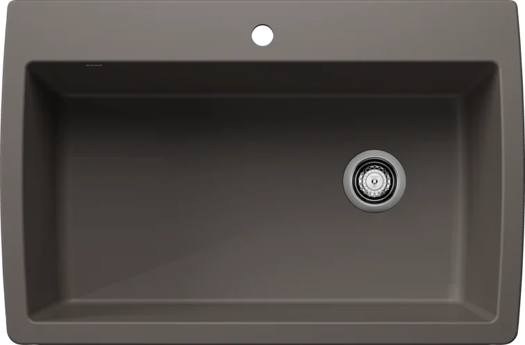 Blanco Diamond Super Single Silgranit Dual Mount Kitchen Sink