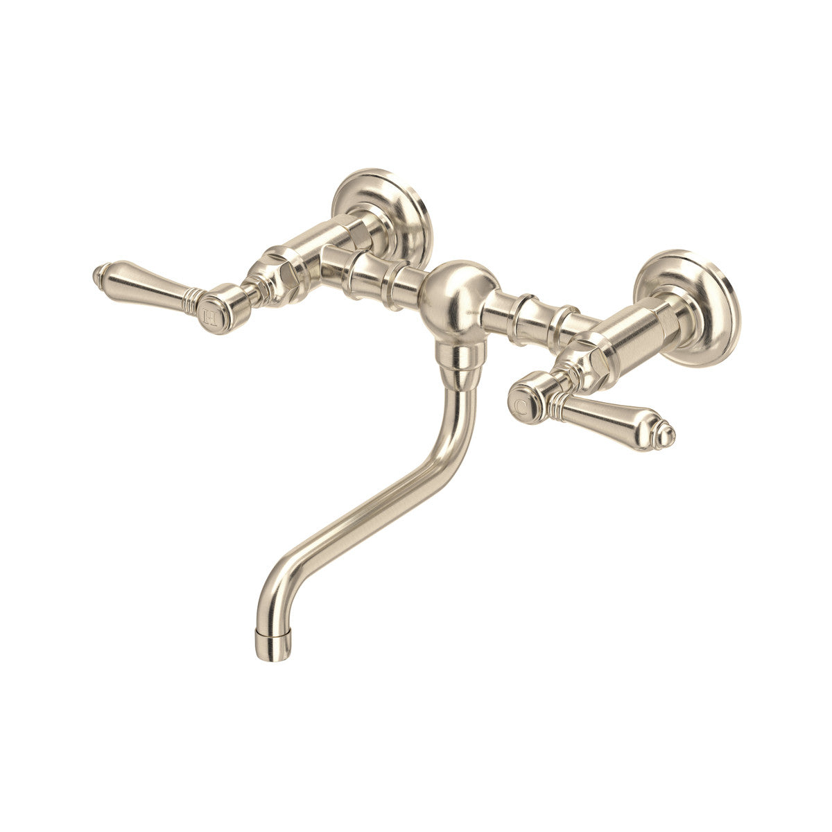 Rohl Acqui Wall Mount Bridge Lavatory Faucet Lever Handles - A1405/44LM-2