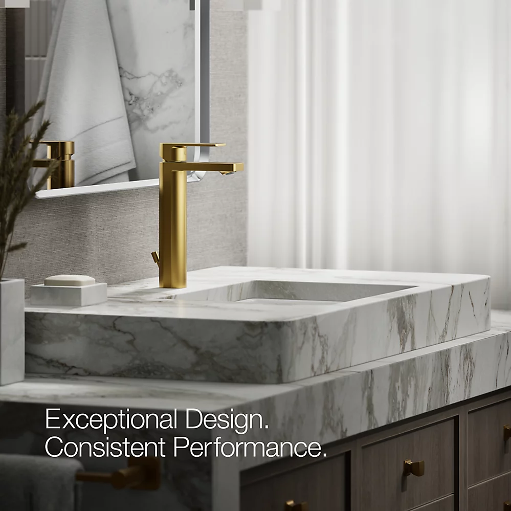 Kohler Parallel Tall Single-Handle Bathroom Sink Faucet, 1.2 GPM