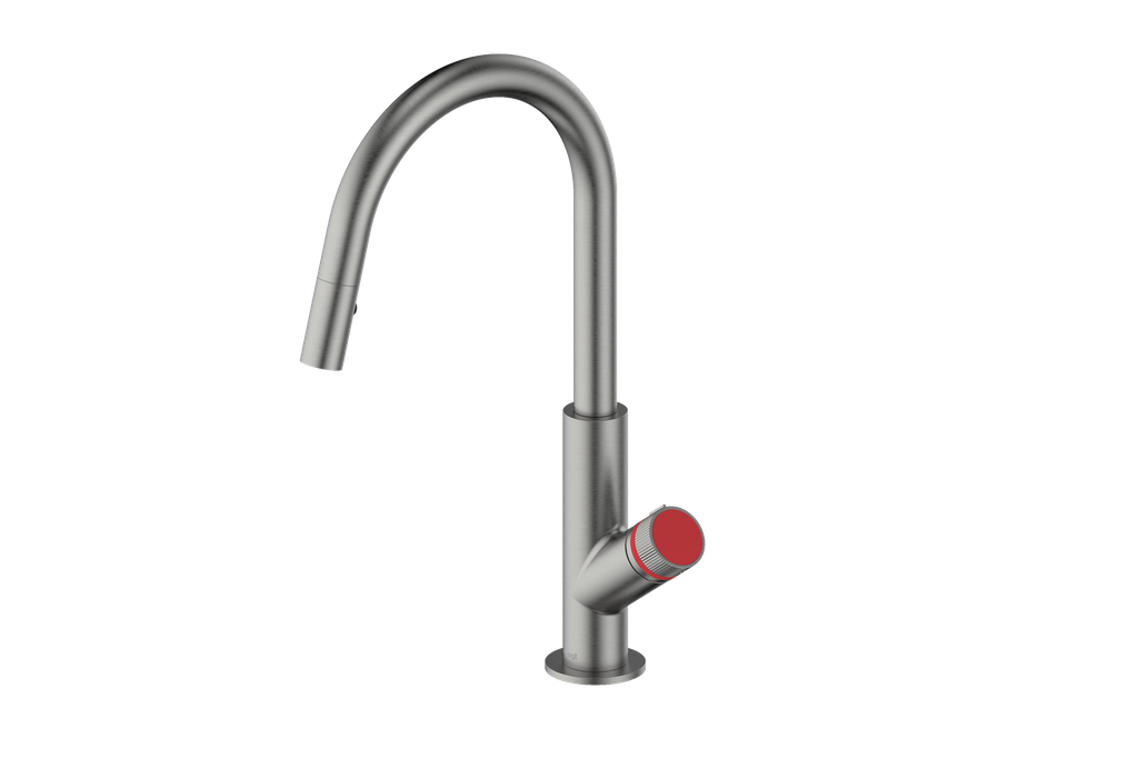 Vogt Mond 16" Kitchen Faucet in Gun Metal, KF.16M1.1504.GM
