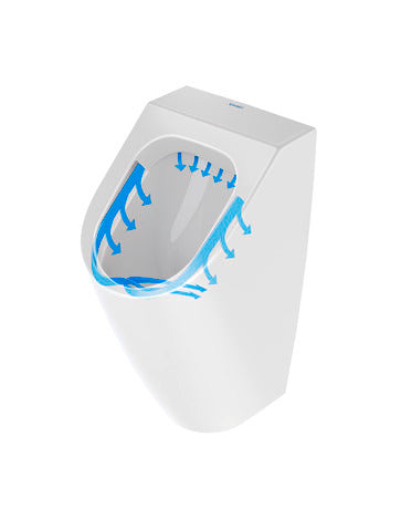 Duravit ME by Starck Wall-Mounted Rimless Urinal