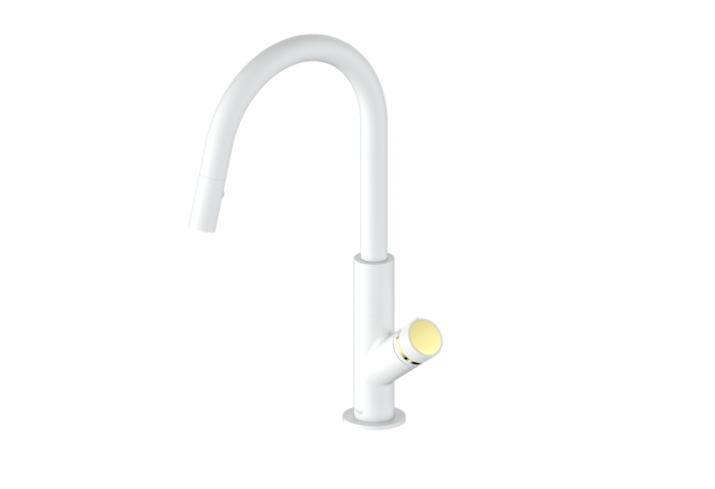 Vogt Mond 16" Kitchen Faucet in Matte White, KF.16M1.1504.MW