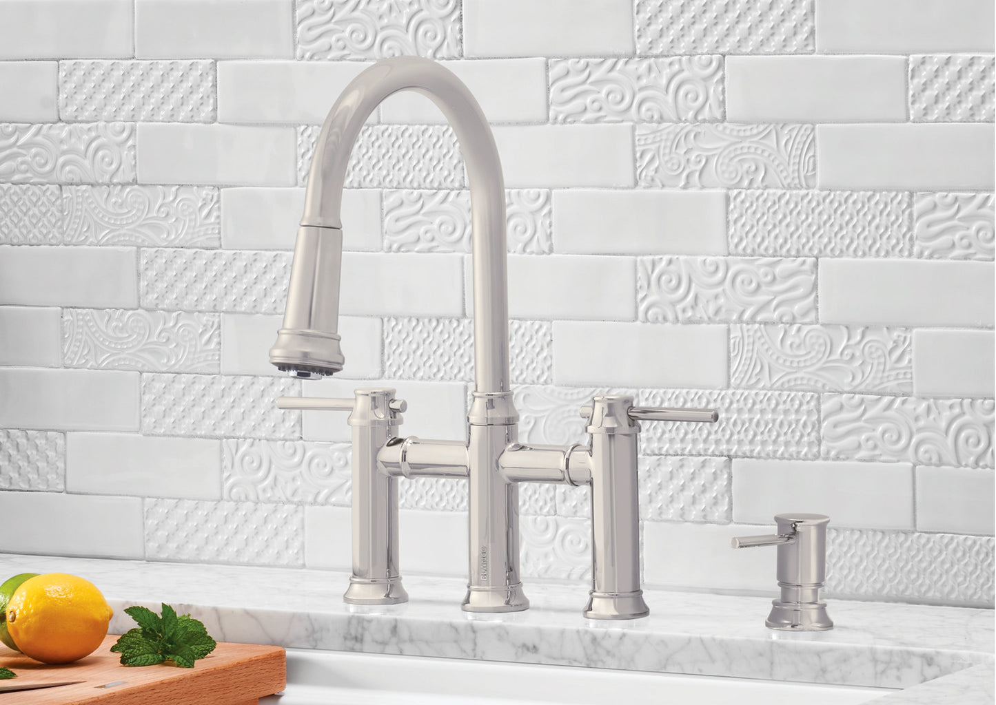 Blanco Empressa Pull-Down Bridge Kitchen Faucet 1.5 GPM