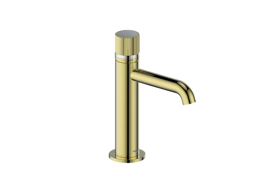 Vogt Mond Single Hole Lavatory Faucet with Pop-Up Drain in Brushed Gold