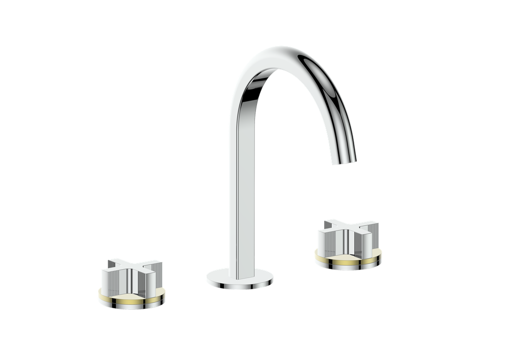 Vogt Mond 8" C.C. Lavatory Faucet With Pop-Up Drain - Cross Handle