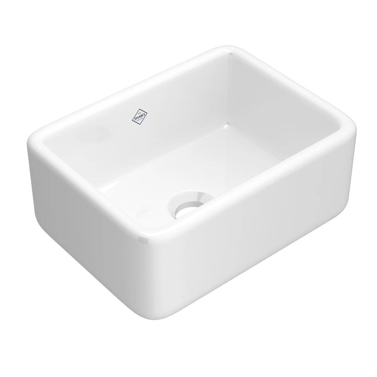 Shaws Lancaster 24" Single Bowl Farmhouse Apron Front Fireclay Kitchen Sink - RC2418