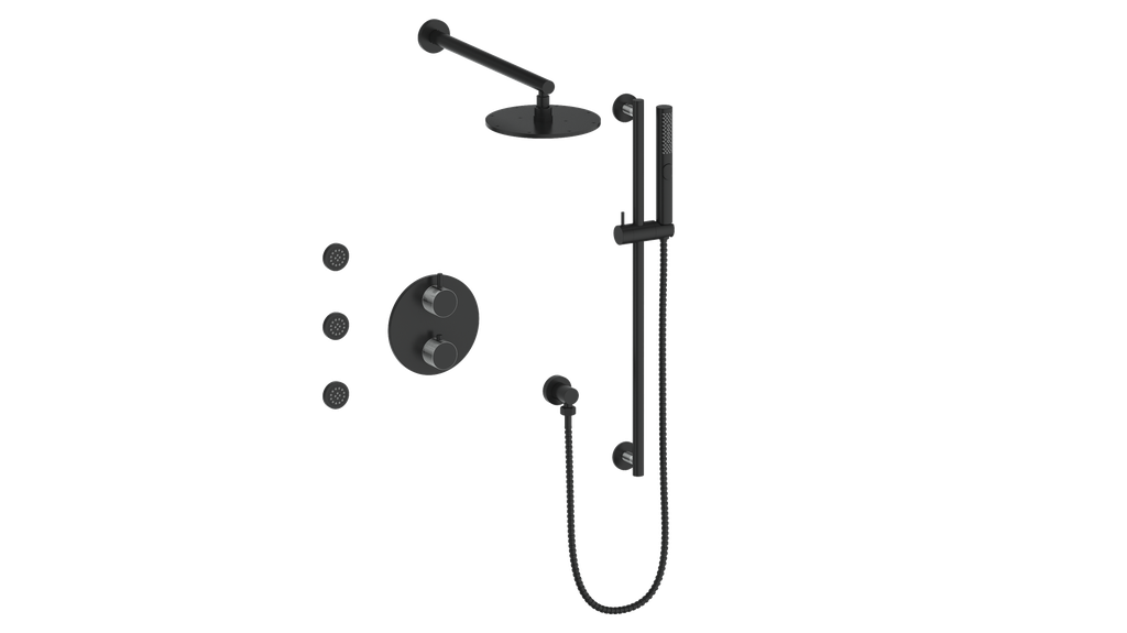Vogt Drava 3-Way Thermostatic Shower System With Body Jets
