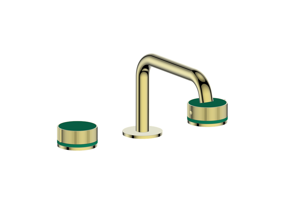 Vogt Mond 8" C.C. Lavatory Faucet With Pop-Up Drain Angular Spout in Gold