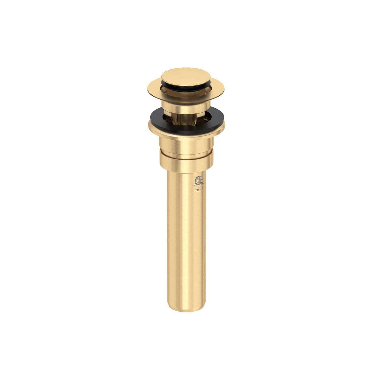 Perrin & Rowe Lavatory Push Drain With Overflow With 5 Inch Tailpiece - U.0127DOF
