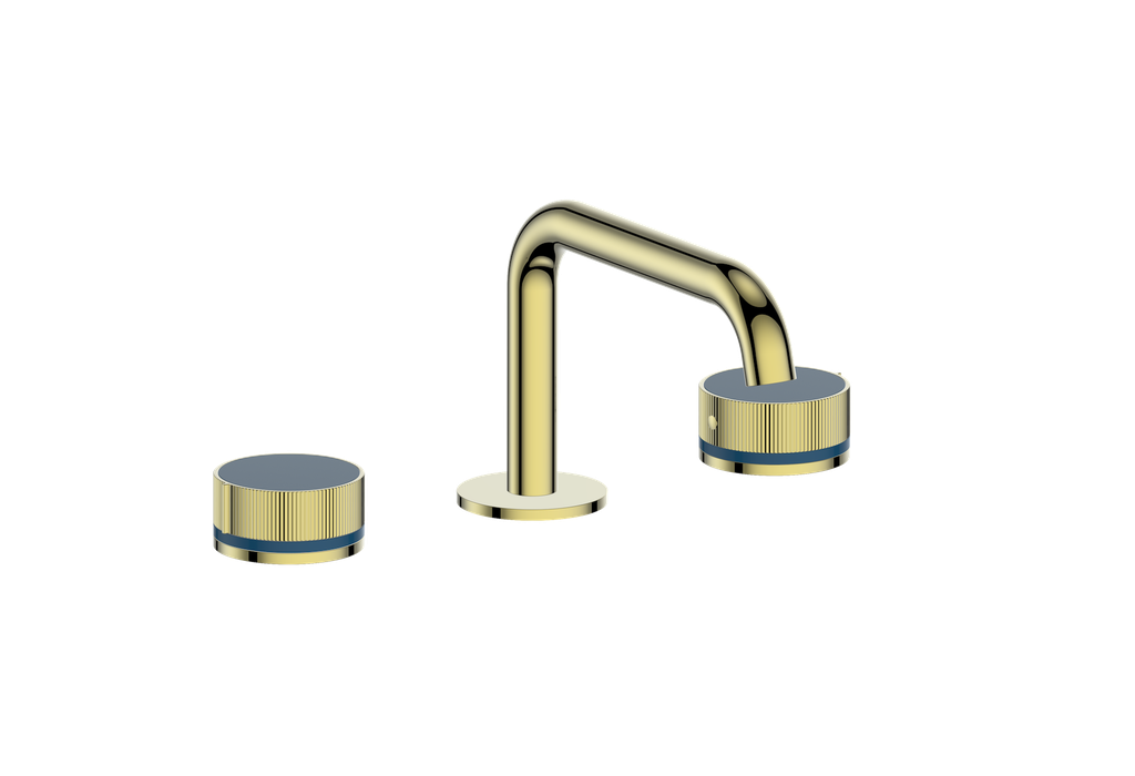 Vogt Mond 8" C.C. Lavatory Faucet With Pop-Up Drain Angular Spout in Gold