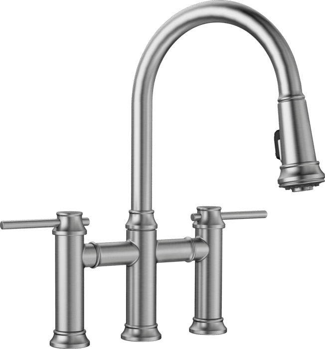Blanco Empressa Pull-Down Bridge Kitchen Faucet 1.5 GPM