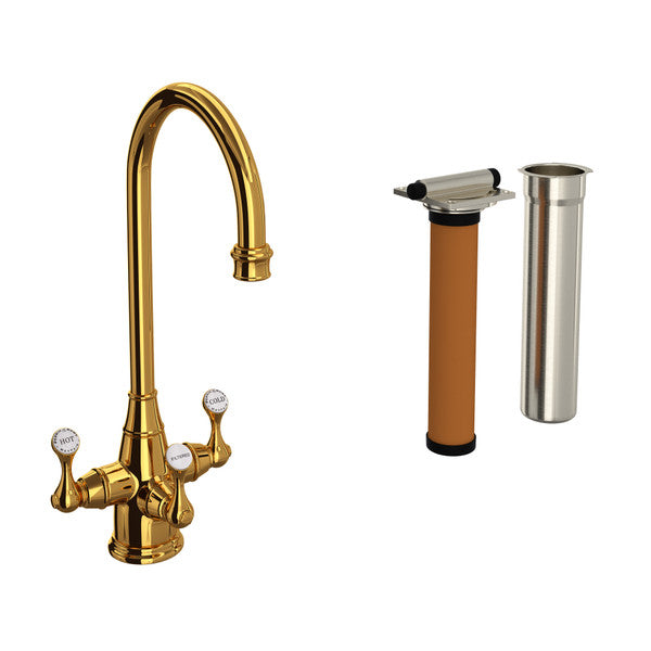 Perrin & Rowe Georgian Era Three Handle Bar/Food Prep Filter Kitchen Faucet Kit - U.KIT1220LS