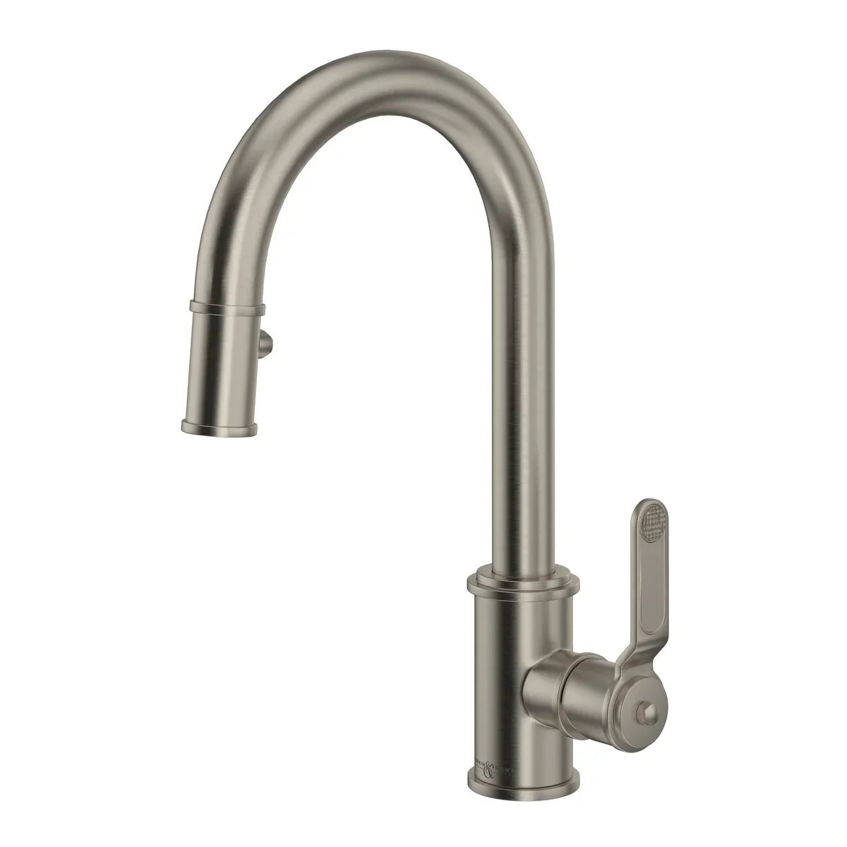Perrin & Rowe Armstrong Pulldown Bar & Food Prep Faucet With C-Spout Dual Spray 1.8 GPM