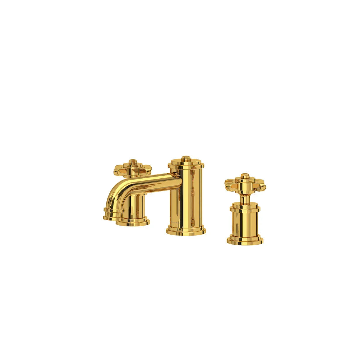 Perrin & Rowe Armstrong Widespread Bathroom Faucet With Low Spout - Cross Handle