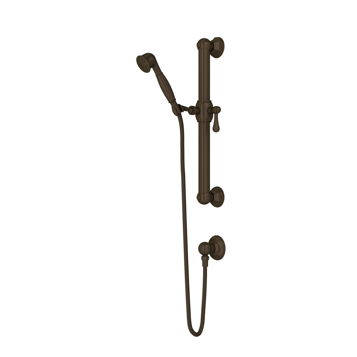 Rohl Handshower Set With 24" Grab Bar And Single Function Handshower - 1282