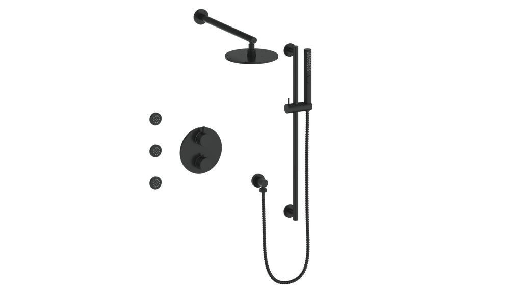 Vogt Drava 3-Way Thermostatic Shower System With Body Jets