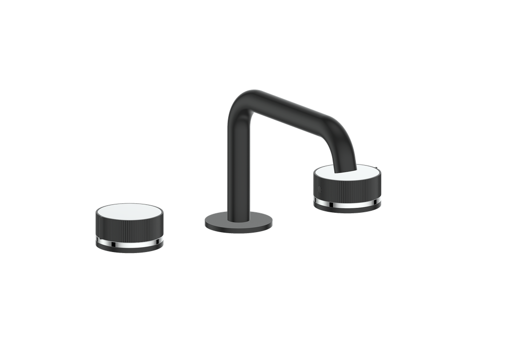 Vogt Mond 8" C.C. Lavatory Faucet With Pop-Up Drain Angular Spout in Black