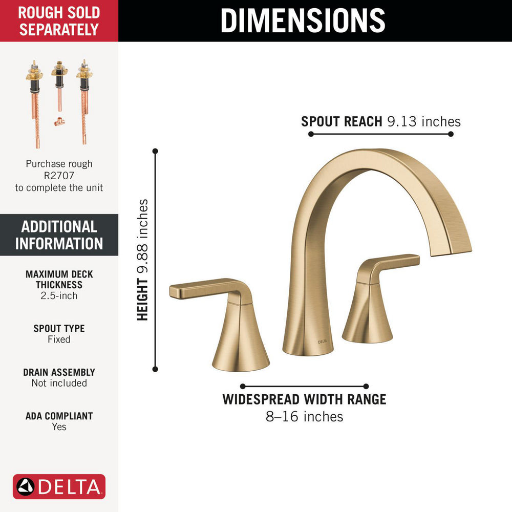 Delta T2762 Lineax Roman Tub Filler Trim
