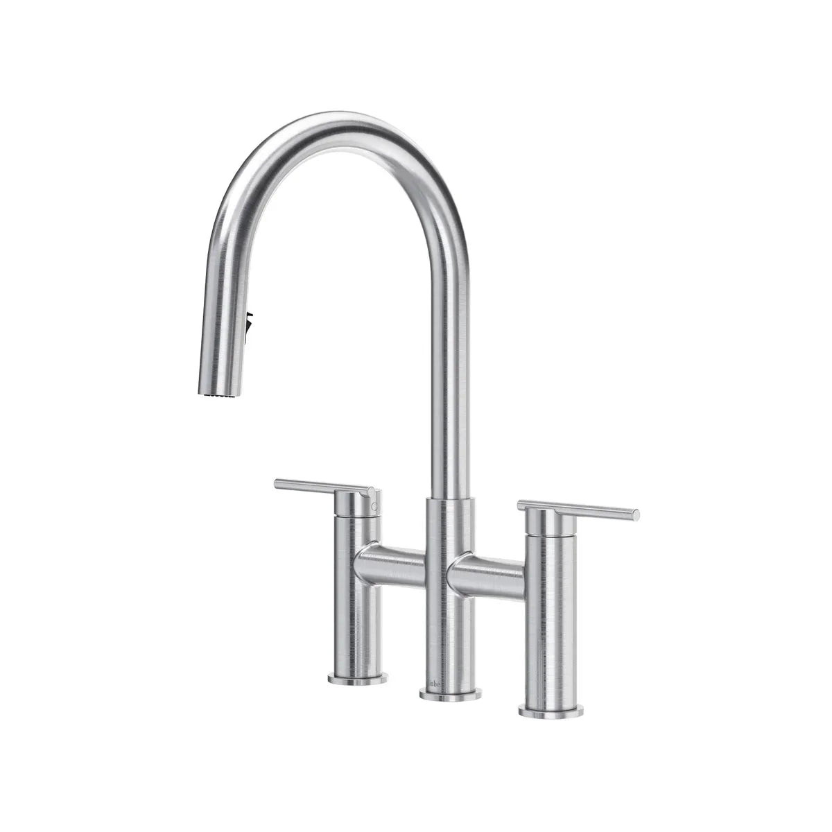 Riobel Lateral Bridge Pull-Down Kitchen Faucet With C-Spout