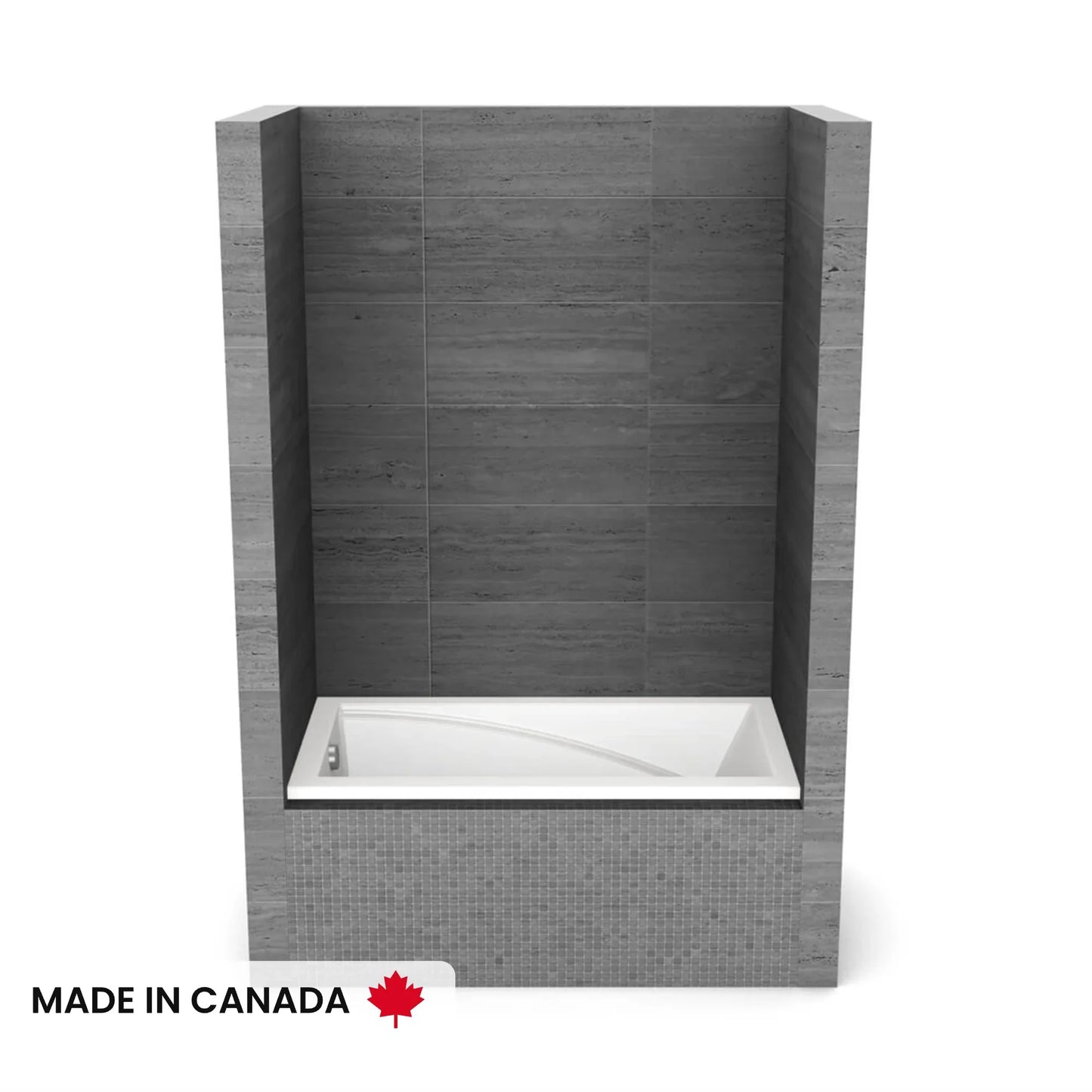 Maax ModulR 6032 IF (With Armrests) Acrylic Alcove Left/Right-Hand Drain Bathtub in White