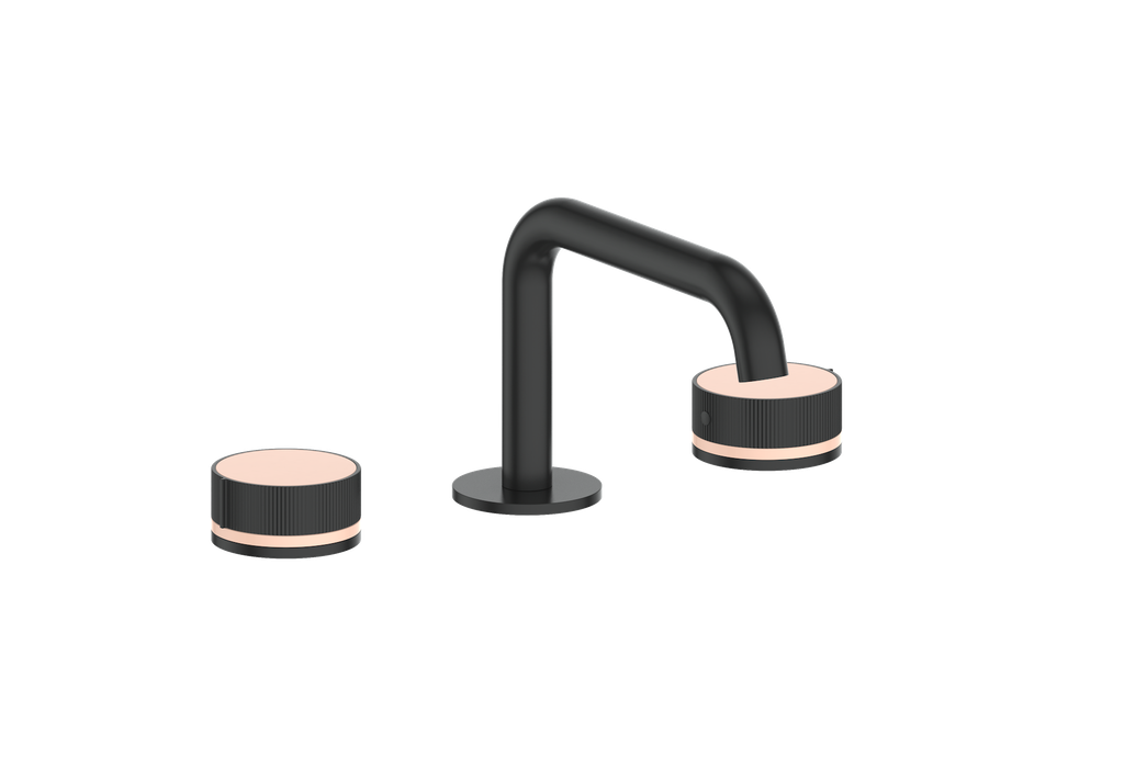 Vogt Mond 8" C.C. Lavatory Faucet With Pop-Up Drain Angular Spout in Black