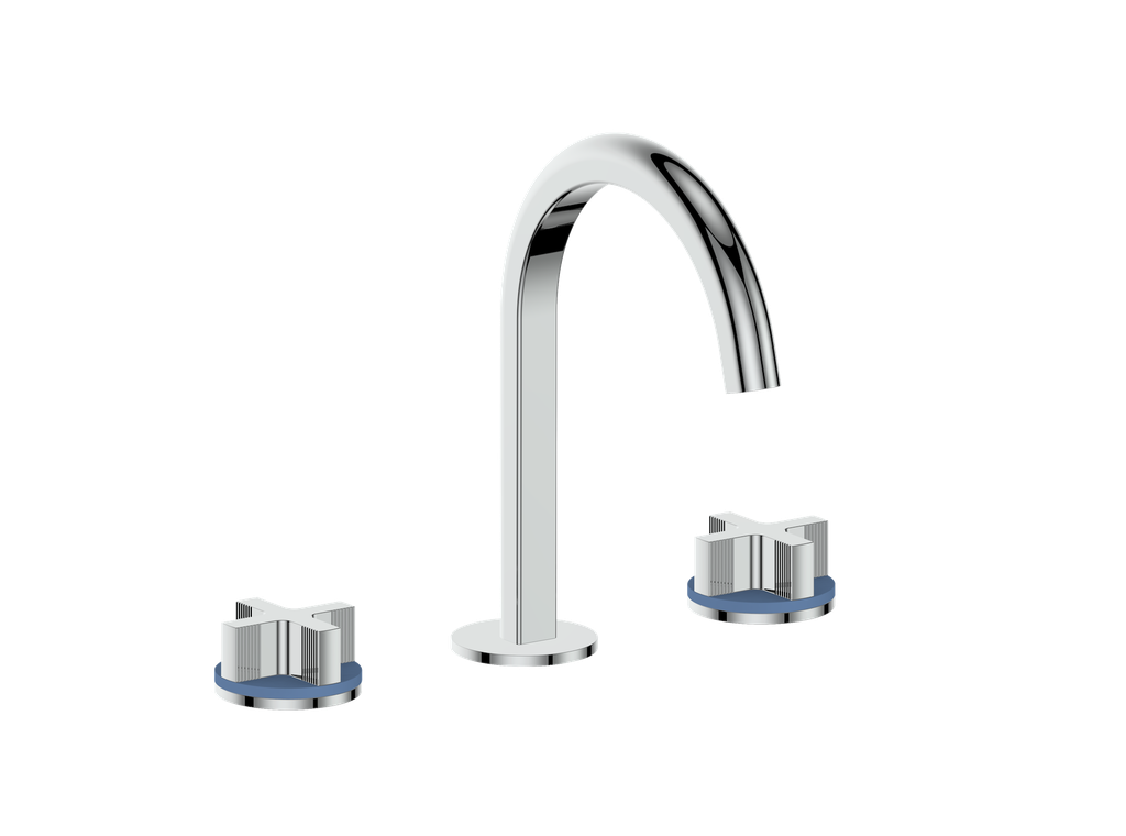 Vogt Mond 8" C.C. Lavatory Faucet With Pop-Up Drain - Cross Handle