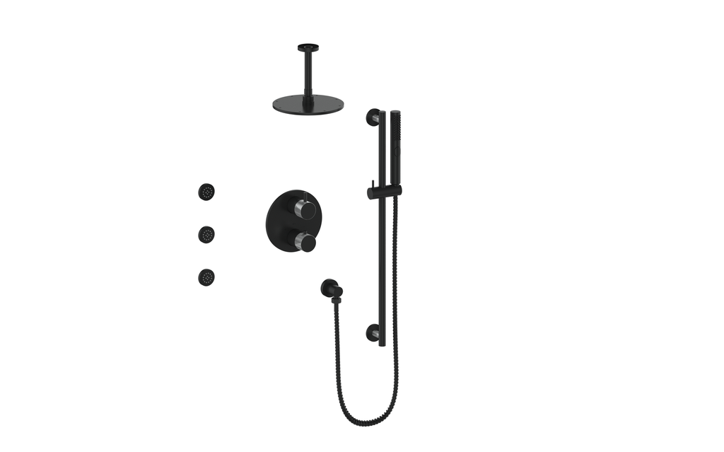 Vogt Drava 3-Way Thermostatic Shower System With Body Jets