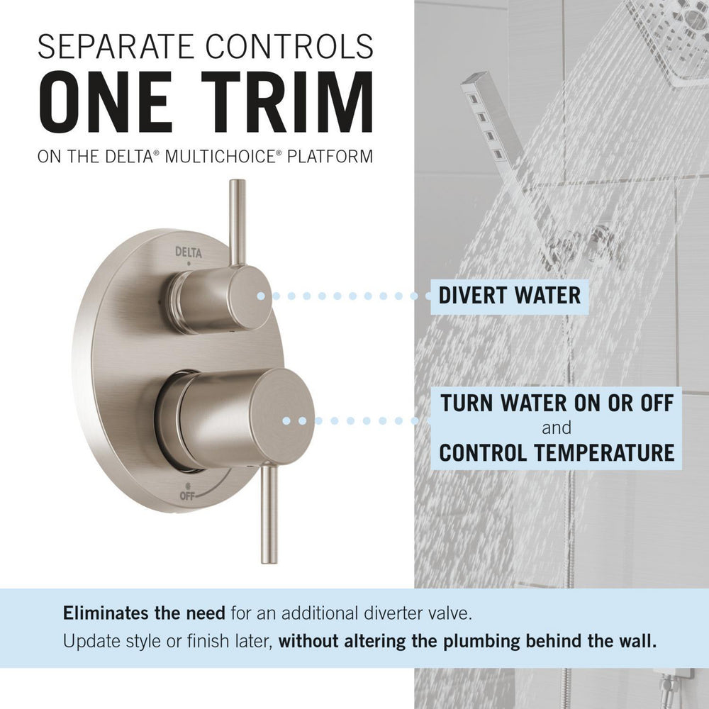 Delta T342702 Modern Cylindrical Raincan Shower Trim with Hand Shower