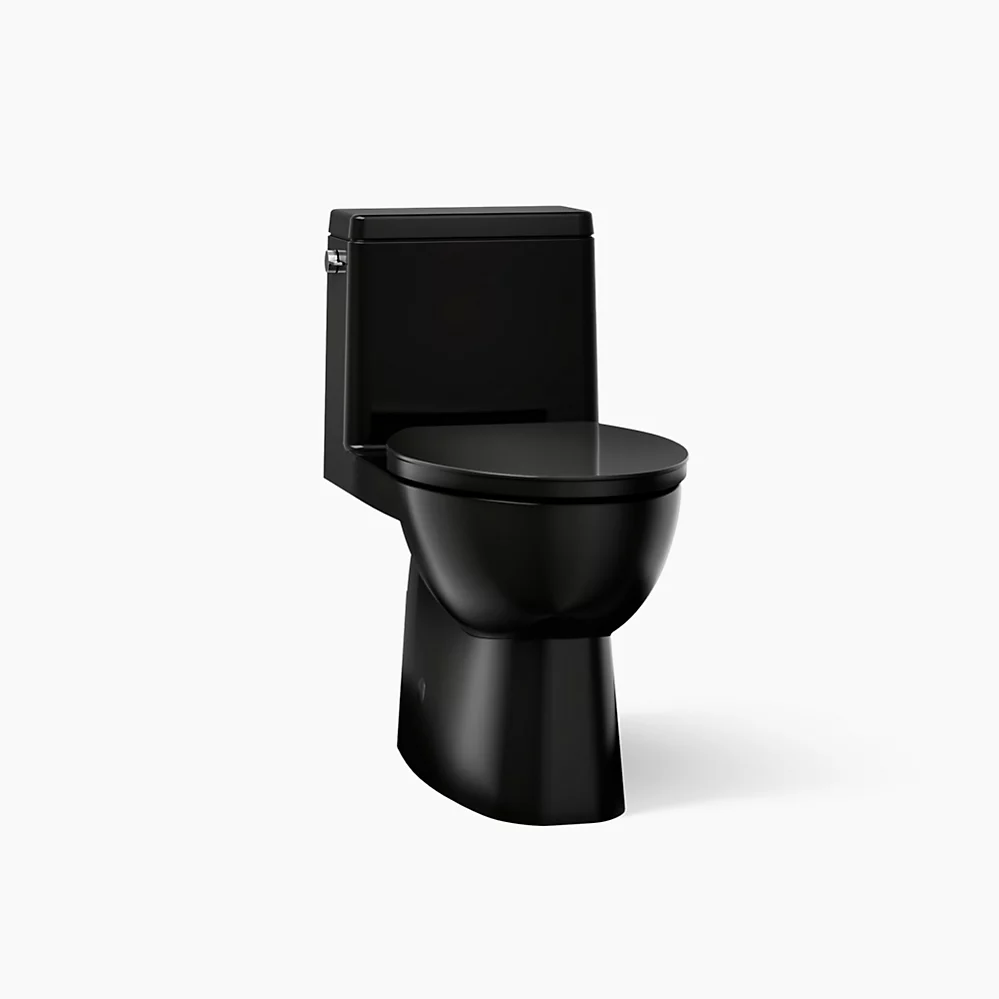 Kohler Reach One-Piece Compact Elongated Toilet With Skirted Trapway, 1.28 GPF Left-Hand Trip Lever