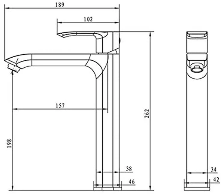 Kodaen Slim Vessel Sink Bathroom Faucet
