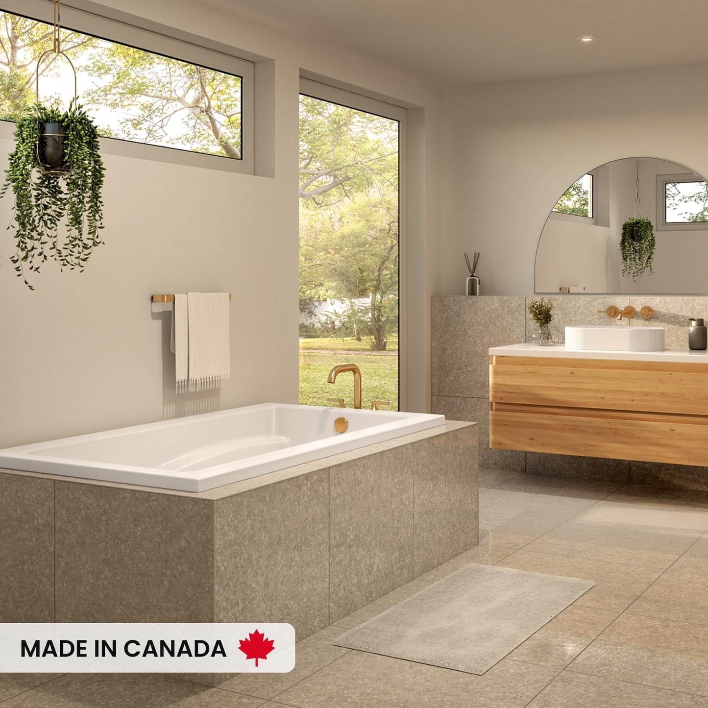 Maax Optik 6636 Acrylic Alcove End/Right/Left Drain Bathtub in White