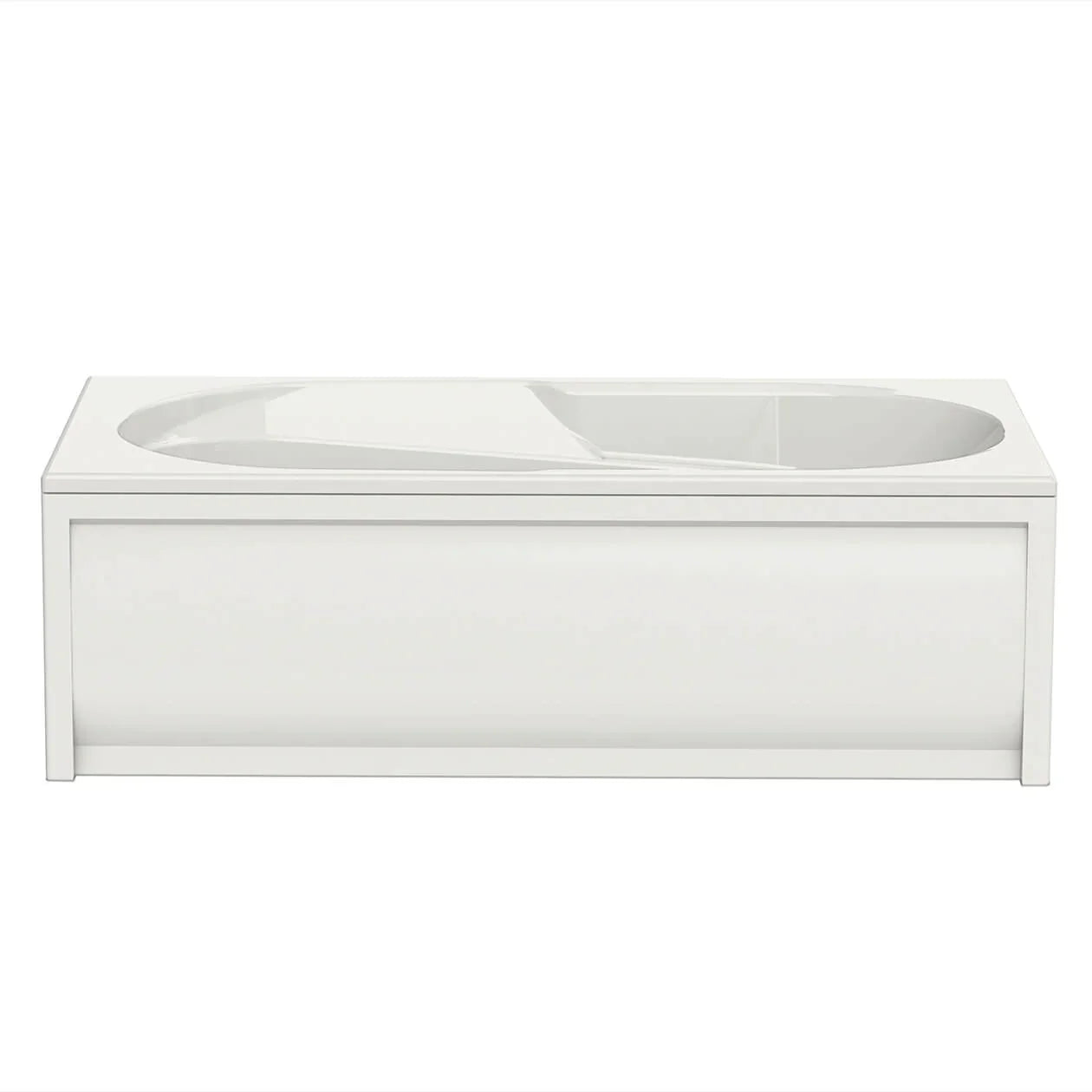 Maax Baccarat 72 x 36 Acrylic Alcove End Drain Bathtub in White
