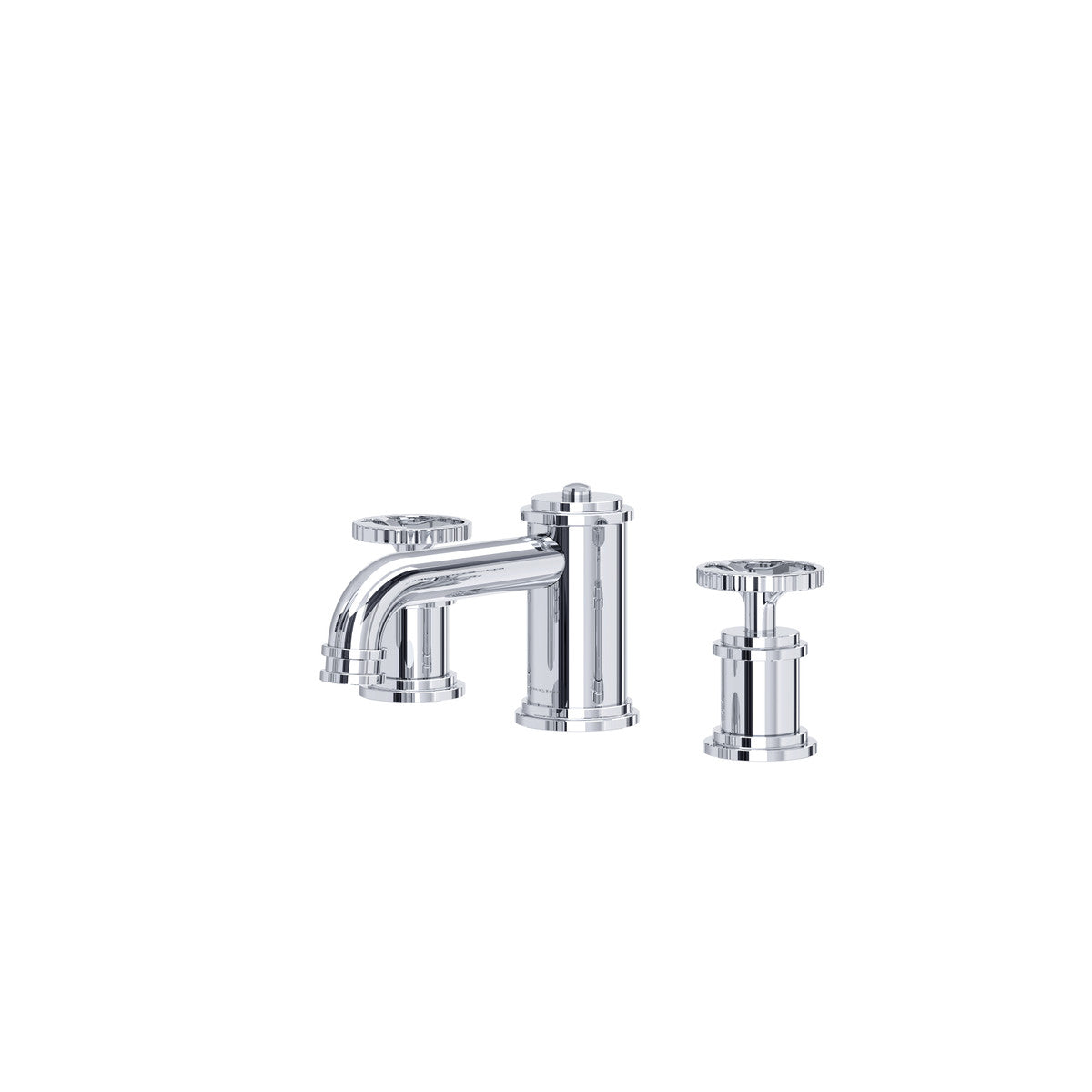 Perrin & Rowe Armstrong Widespread Bathroom Faucet With Low Spout - Wheel Handle
