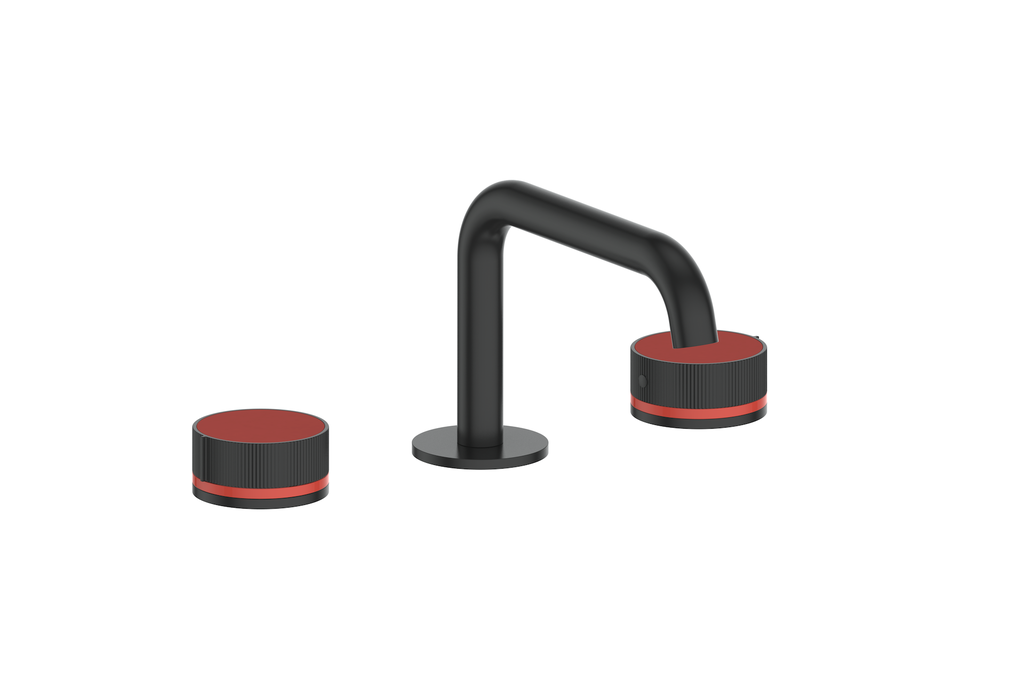 Vogt Mond 8" C.C. Lavatory Faucet With Pop-Up Drain Angular Spout in Black