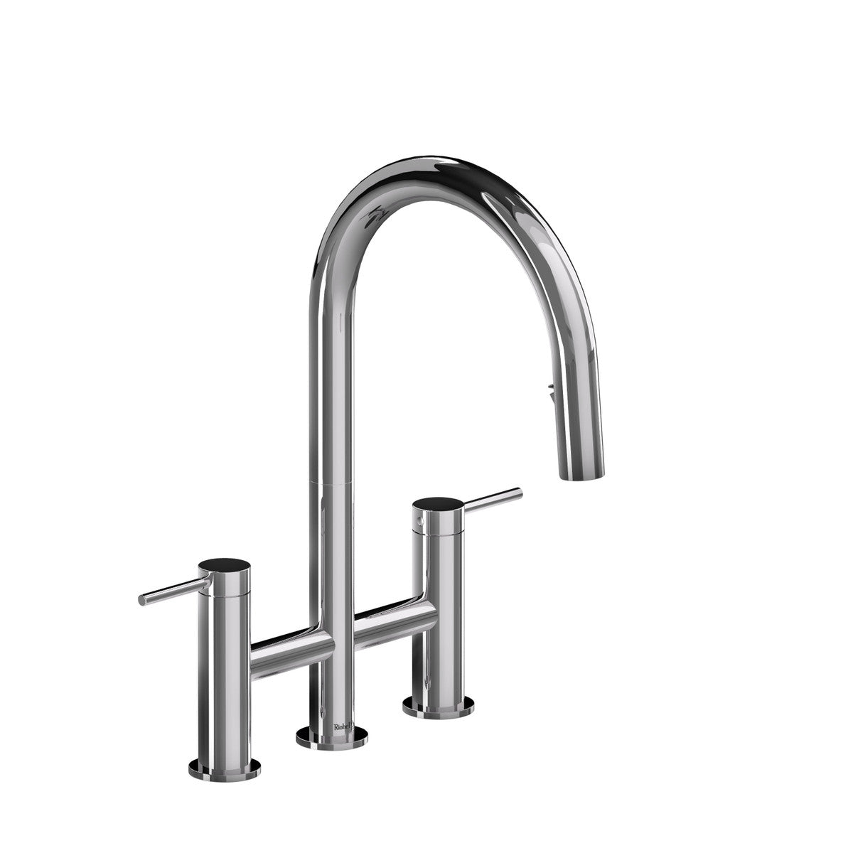 Riobel Azure Bridge Pull-Down Kitchen Faucet With C-Spout Dual Spray 1.5 GPM