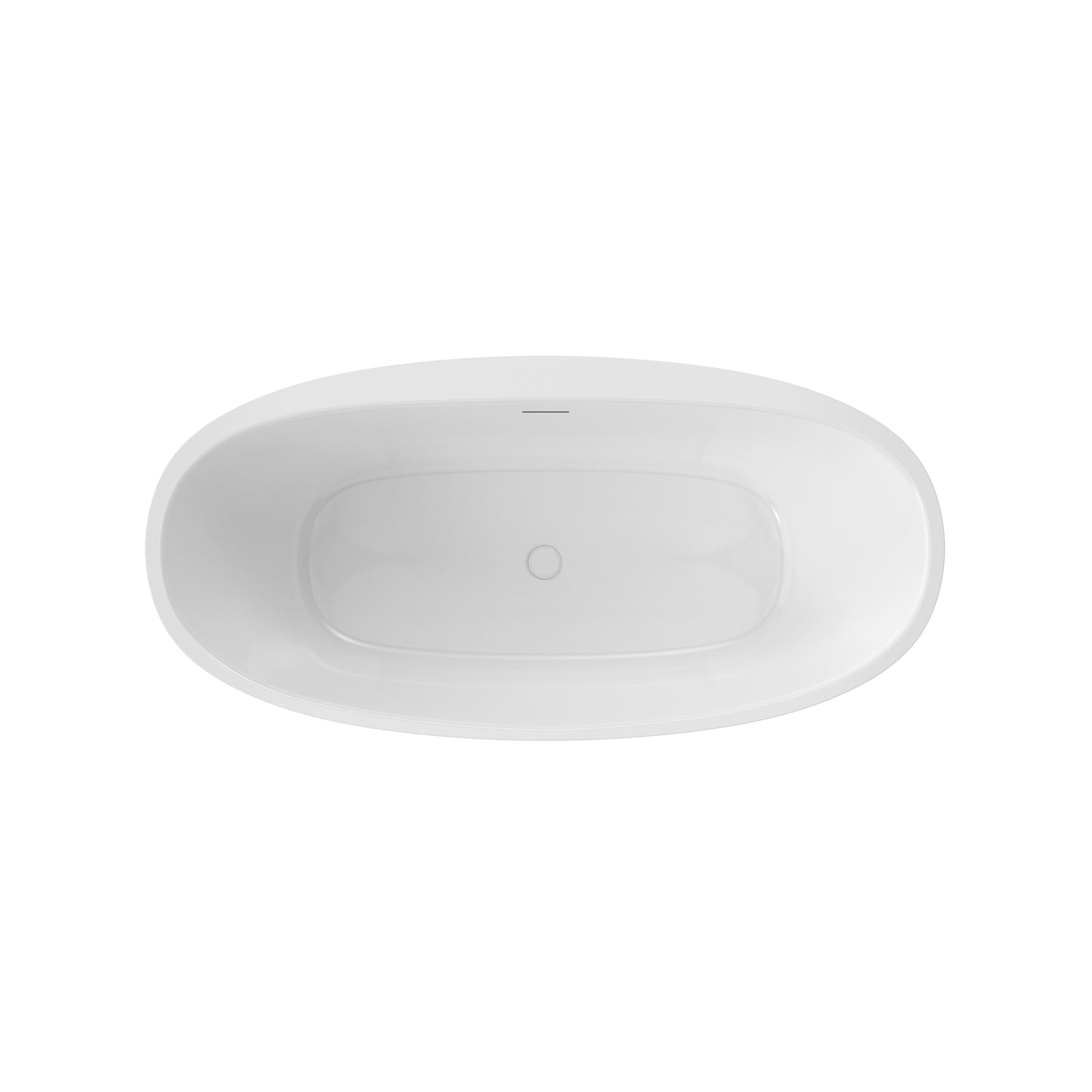 Maax Hatto 6732 Acrylic Freestanding Center Drain Bathtub in White